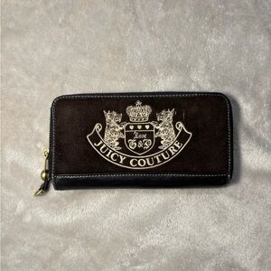 Juicy Couture Brown Velour Scottie Dog Wallet